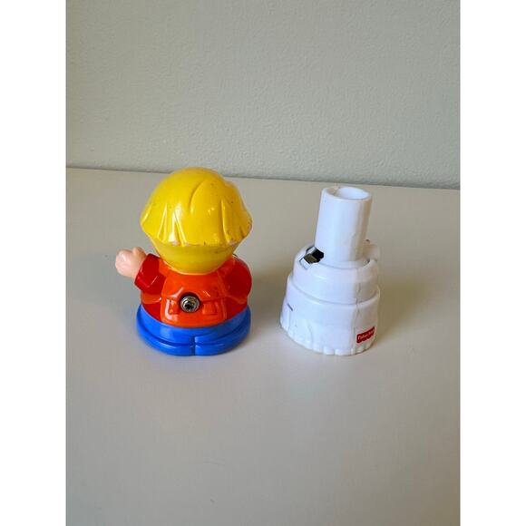 Fisher-Price Little People Little Talker Eddie with Green Race Car Rare - Picture 8 of 8